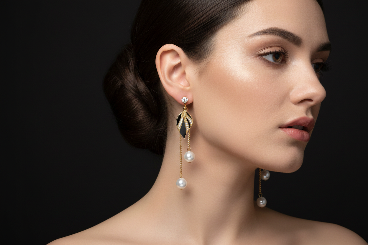 Woman Wearing Earrings - Slideshow Banner